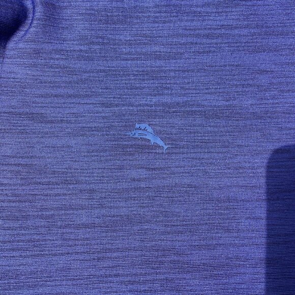 Tommy Bahama Shirt Polo Mens L Island Zone Performance Golf Dark Blue - Picture 4 of 5